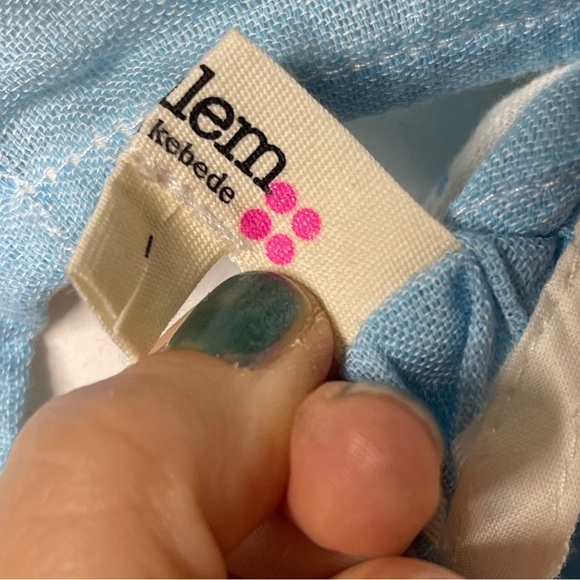 Lemlem Long Caftan Women’s Dress Large Cotton Blend Sleeveless Striped - Picture 4 of 8